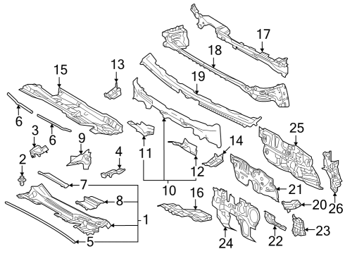 Cowl Clip Diagram for 9046713079