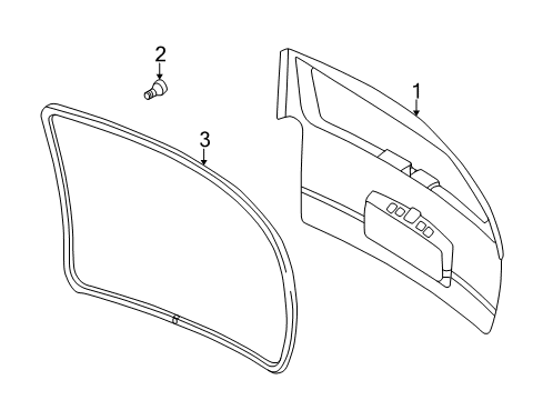 2006 Chevrolet Uplander Gate & Hardware Lift Gate Diagram for 15896788