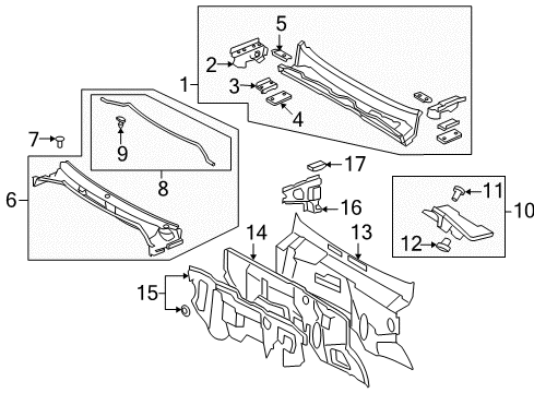 2011 Toyota Land Cruiser Cowl Dash Panel Diagram for 5510160C80