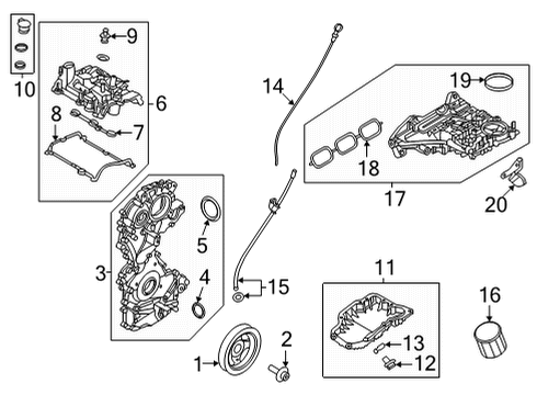 Engine Parts, Mounts, Cylinder Head & Valves, Camshaft & Timing, Variable Valve Timing, Oil Cooler, Oil Pan, Oil Pump, Balance Shafts, Crankshaft & Bearings Insulator-Engine Mounting, Rh Diagram for 112106RC0B
