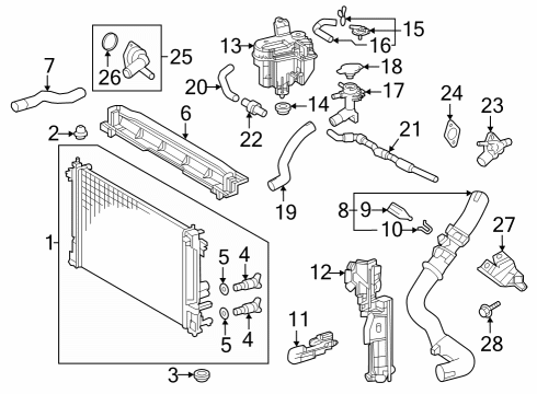 Heater Core & Control Valve Heater Core Diagram for 8710747080