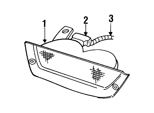 1996 Jeep Grand Cherokee High Mount Lamps Lamp CNTR Mounted Stop Diagram for 55055158
