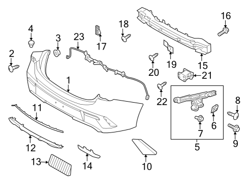 2021 Kia Rio Bumper & Components - Rear Lamp Assembly-Rear R/REF Diagram for 92405H9500