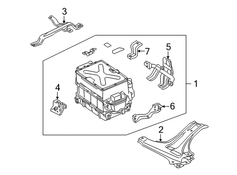 2012 Lexus HS250h Electrical Components Inverter Assembly, W/CON Diagram for G920075011