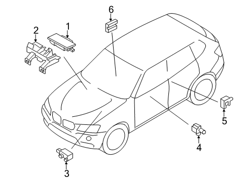 2013 BMW X3 Air Bag Components Holder Acsm Diagram for 65779217233