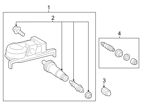 Tire Pressure Monitoring CAP, TIRE VALVE Diagram for 90942A5009