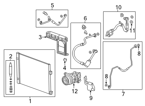 2019 Cadillac CT6 Air Conditioner BRACKET-A/C CNDSR Diagram for 84275037