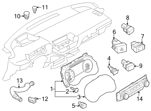 A/C & Heater Control Units Air Intake Box Actuator Diagram for 277305NA0A