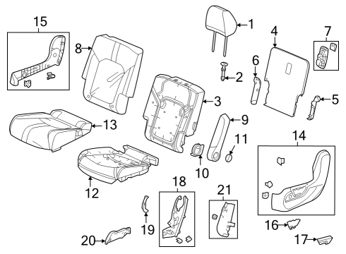 Second Row Seats Cover Outer (Deep Black) Diagram for 81751TYAA21ZA