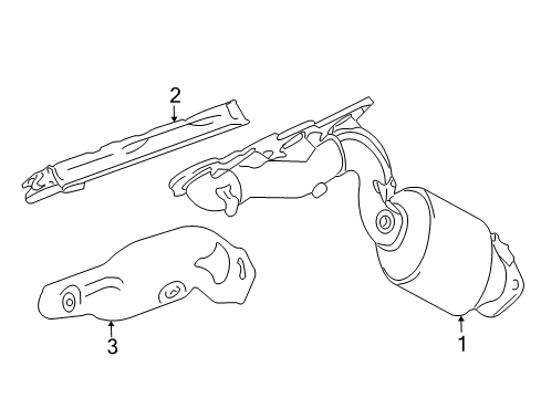 2016 Lexus LS460 Exhaust Manifold Exhaust Manifold Sub-Assembly, Right Diagram for 1710438080