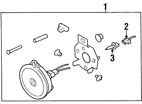 2000 Pontiac Firebird Chassis Electrical - Fog Lamps Fog Lamp Assembly Diagram for 10443843