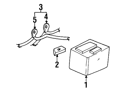 1997 Pontiac Firebird Battery Cable Asm, Battery Positive(67"Long) Diagram for 12157081