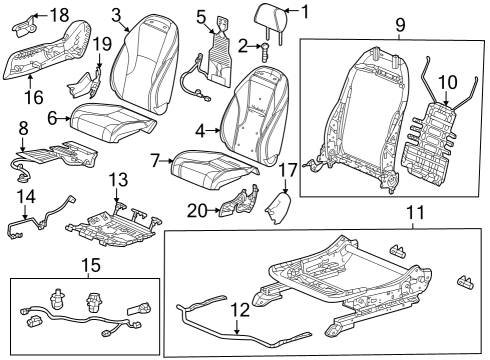Passenger Seat Components COVER, R- *NH900L* Diagram for 81238T39A21ZA