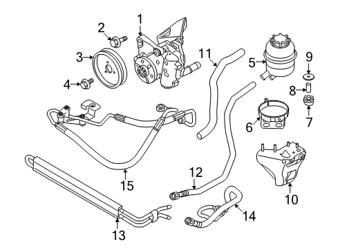 2011 BMW 135i P/S Pump & Hoses, Steering Gear & Linkage Power Steering Pump Diagram for 32416779245