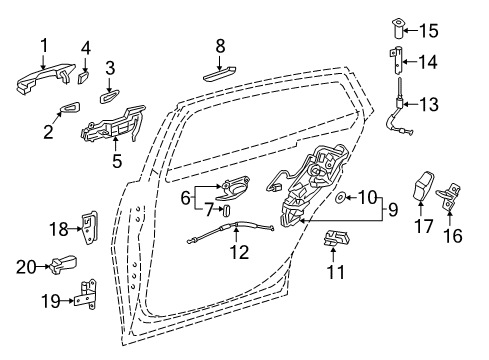 2021 Lexus LS500 Front Door Cover, Rear Door Trim Diagram for 6778550020