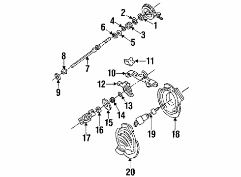1996 Ford Taurus Shaft & Internal Components Mount Bracket Diagram for F6DZ3E660AC