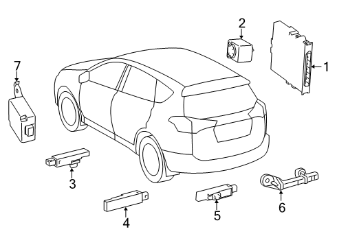 2021 Toyota RAV4 Keyless Entry Components Control Module Diagram for 899H00R140