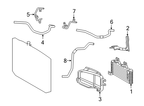 2022 Lexus RX350L Oil Cooler Cooler Assy, Oil Diagram for 329100E110