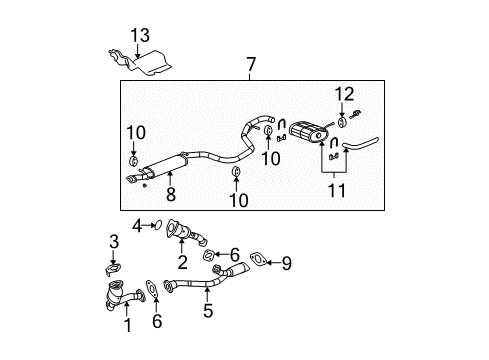 2006 Chevrolet Malibu Exhaust Components Shield, Exhaust Heat (At Intermediate Floor Panel) Diagram for 25925238