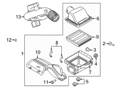 2022 Ford F-150 Filters COVER Diagram for ML3Z9661A