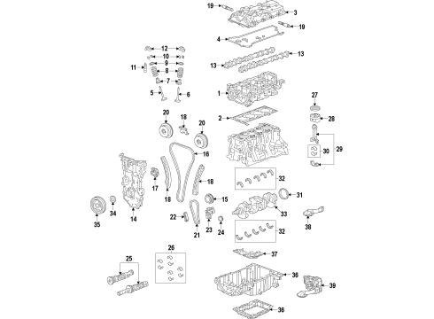 2013 Cadillac ATS Engine Parts, Mounts, Cylinder Head & Valves, Camshaft & Timing, Variable Valve Timing, Oil Pan, Oil Pump, Balance Shafts, Crankshaft & Bearings, Pistons, Rings & Bearings Transmission Mount Diagram for 22866321