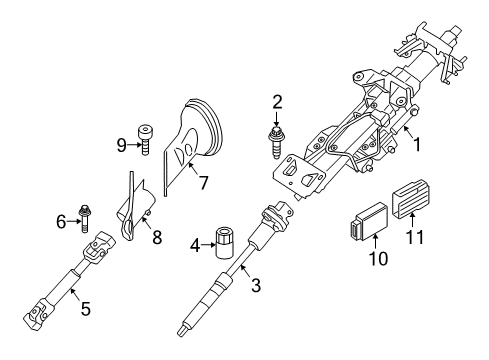 2017 BMW X6 Steering Column & Wheel, Steering Gear & Linkage Securing Nut Diagram for 32306774317