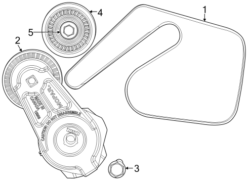 2022 Jeep Grand Wagoneer Belts & Pulleys SERPENTINE Diagram for 68505214AA