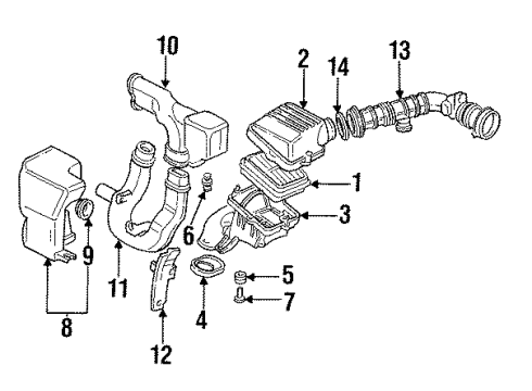 1992 Honda Civic Filters Tube A, Air Inlet Diagram for 17243P08920