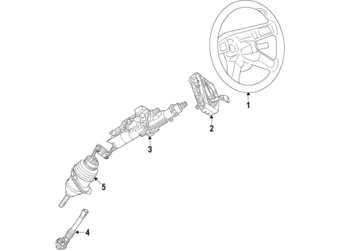 2009 Dodge Challenger Switches Column-Steering Diagram for 5057471AC