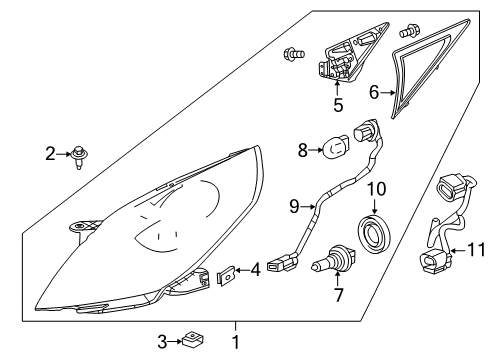 2013 Chevrolet Spark Bulbs Socket Asm-Headlamp Diagram for 95186826