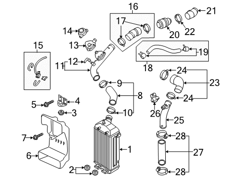 2016 Hyundai Tucson Powertrain Control Hose-Inlet Diagram for 282532B740