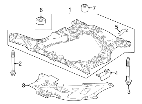 Suspension Mounting - Front Bolt, Flange (8X50) Diagram for 957010805005