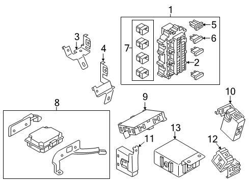 2021 Nissan Armada Controls - Instruments & Gauges CONTROLLER ASSY-DRIVING POSITION Diagram for 988005ZW1B