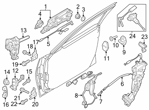 Front Door Nut(Windshield Washer) Diagram for 1327106001