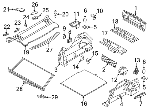 2017 BMW M6 Gran Coupe Interior Trim - Rear Body Cap, Buckle Tongue Diagram for 51468208863