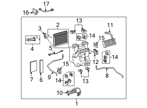 2012 Lexus LS460 Air Conditioner Auxiliary Heater Diagram for 8771050020