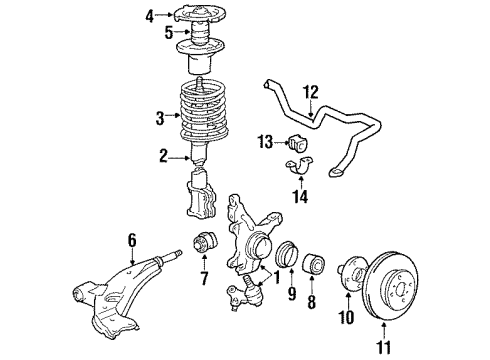 1987 Toyota Corolla Front Brakes Caliper Piston Diagram for 4773114070