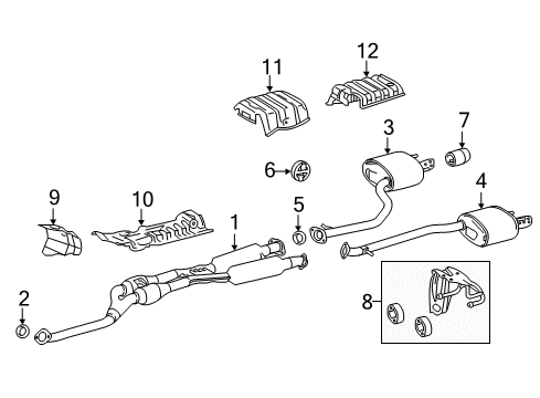 Exhaust Components Exhaust Tail Pipe Assembly Diagram for 1743036450