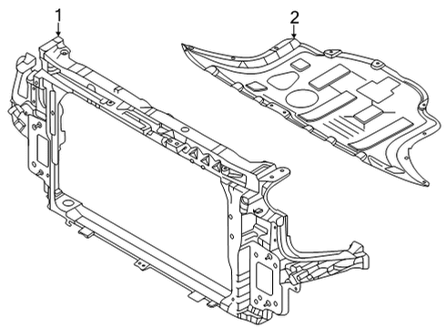Radiator Support Carrier Assembly-Front E Diagram for 64101Q5000