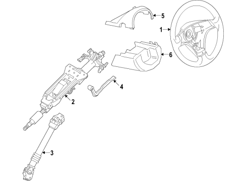 2021 BMW X1 Steering Column & Wheel, Steering Gear & Linkage TRIM PANEL, STEERING COLUMN Diagram for 51456843859