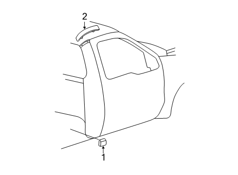 1999 Ford F-350 Super Duty Exterior Trim - Cab Body Side Molding Diagram for 2C3Z2829314AAPTM