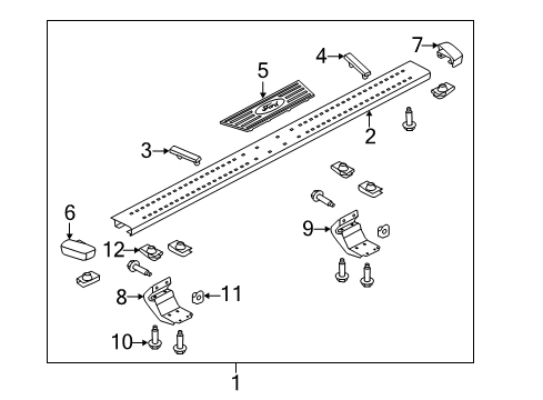 2014 Ford F-150 Running Board Support Nut Diagram for N801731S439