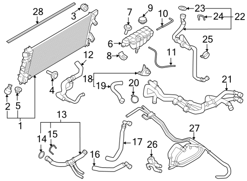 Radiator & Components TUBE ASY Diagram for NL1Z7G071B