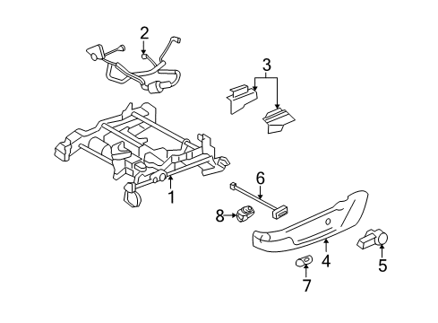 2010 Ford Mustang Lumbar Control Seats Track Cover Diagram for 5R3Z6361748CAC