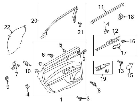 2014 Ford Fusion Interior Trim - Rear Door Belt Weatherstrip Diagram for DS7Z5425860B