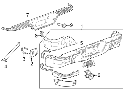 Bumper & Components - Rear Case Diagram for 84304677