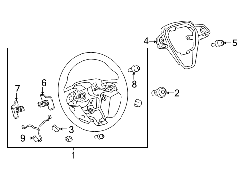 2020 Toyota Avalon Cruise Control Paddle Switch Screw Diagram for 9008016108