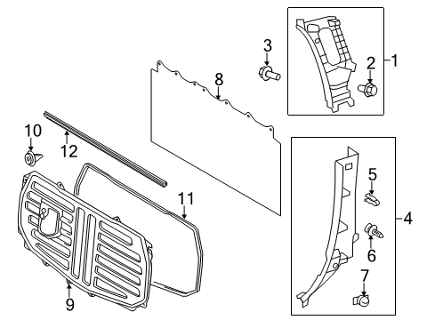 2017 Toyota Tundra Interior Trim - Cab Inner Weatherstrip Diagram for 682910C030