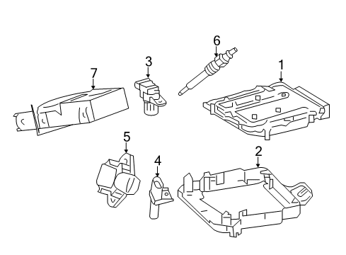 2008 Dodge Sprinter 3500 Ignition System Ignition Coil Diagram for 68139957AA