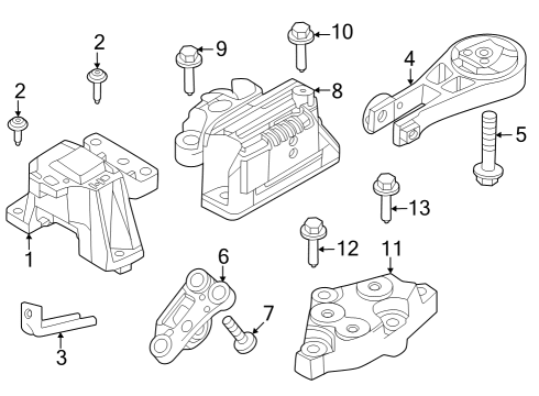 Engine & Trans Mounting Bolt-HEXAGON Head Diagram for 6106360AA